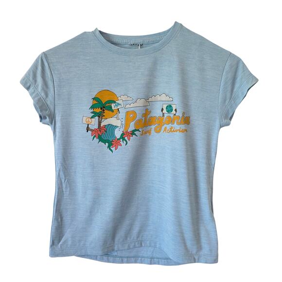 Patagonia Other - Patagonia Girls Youth Capilene Cool Daily Surf Activism Tee  Medium 10  NWOT